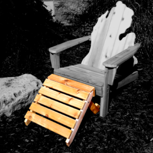 Footstool with Michigan Adirondack Chair